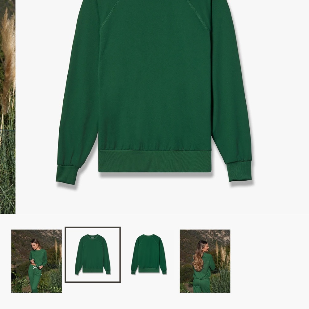 FEAT Hunter Green comfy crewneck NWT $68 MSRP - Picture 8 of 8